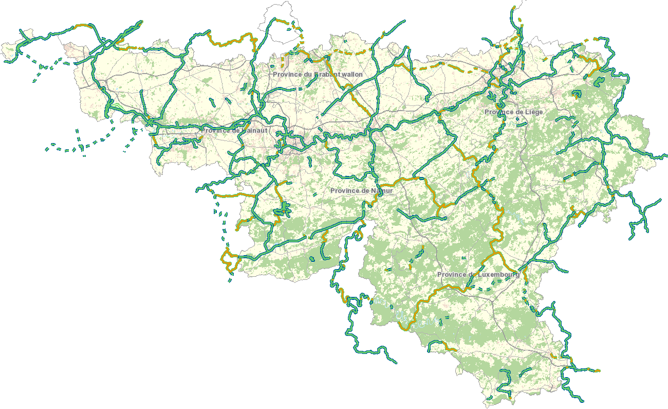 Interactieve kaart van de routes